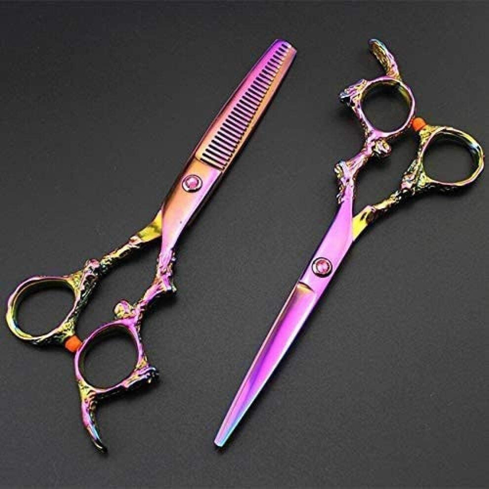 Professional 6 Inch Hair Cutting Scissors Set with Convex Blade and Ergonomic Grip for Salon Use