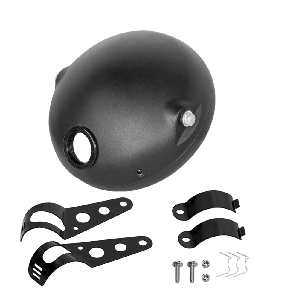 Motorcycle Spotlights 7.5 Inch Round Led Headlight Housing Universal Fit For Cafe Racer Bobber 9199774987417