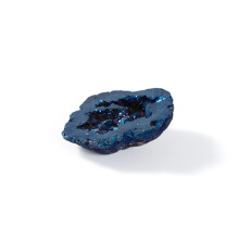Myga Aura Quartz Crystal Geode - Sapphire Blue