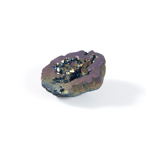 Myga Aura Quartz Crystal Geode - Rainbow