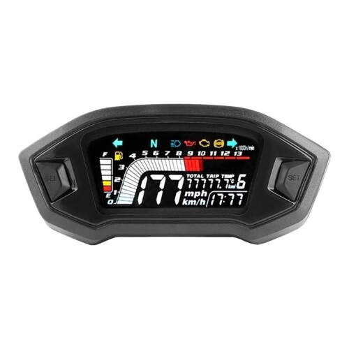 Odometer Grade Motorcycle Speedometer Digital Display Tachometer Single Meter For Most Motorcycles