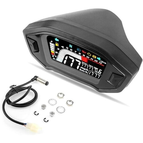 Odometer Grade Motorcycle Speedometer Digital Display Tachometer Single Meter For Most Motorcycles 2