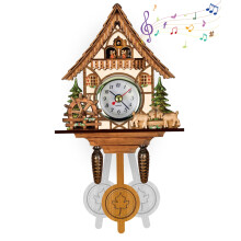 Cuckoo Clock With Pendulum 9x5x2 Antique Birdhouse Wall Clock For Living Room Study And Kids Room