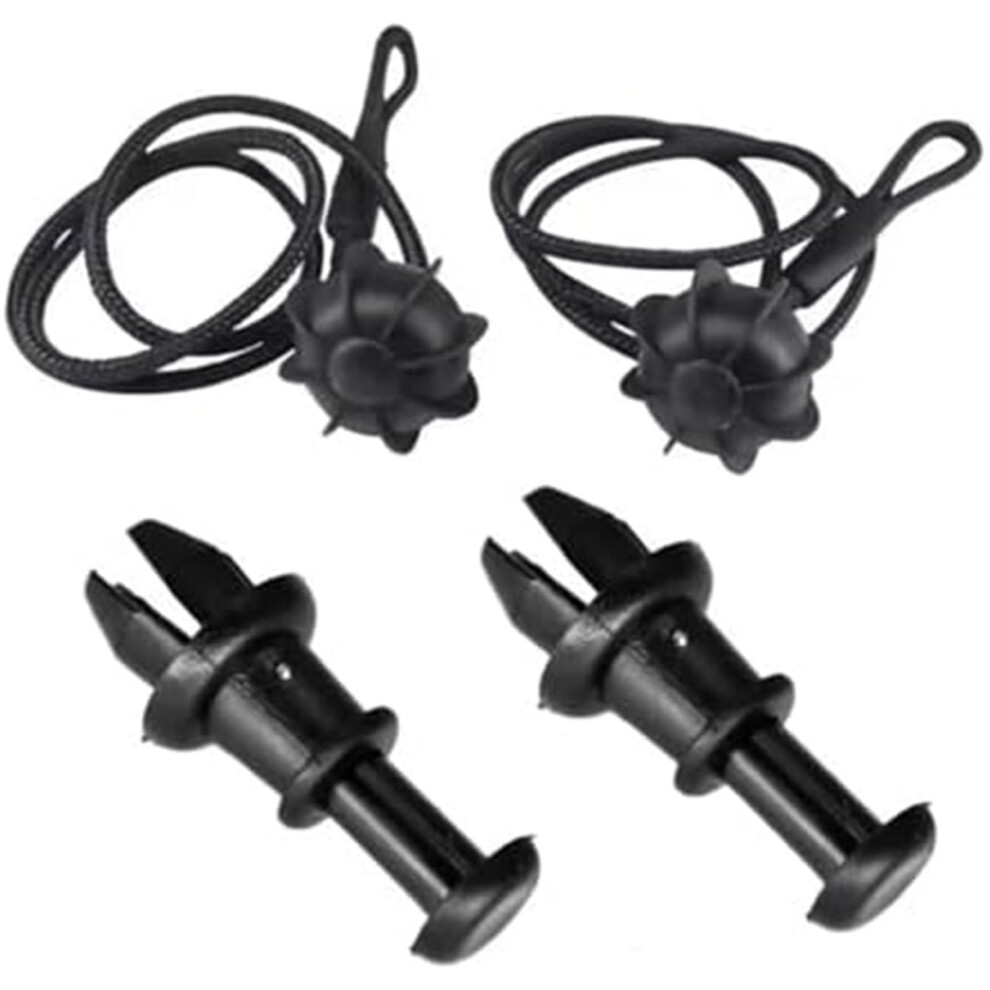 Car Trunk Parcel Shelf Strap Clips With Cargo Net Hooks For Seat Toledo Iv 20132019 Set Black 9199774988032