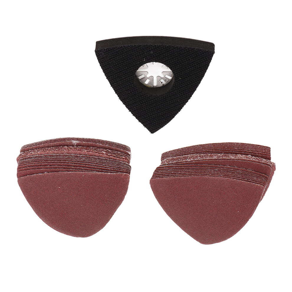 Triangular 80Mm Sanding Pads 51Pcs Grit 60-240 For Crafts Auto & Woodworking 4941375149146