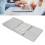 3 Folding Bluetooth Keyboard with Touchpad, 63 Keys, 10m Range, Silver White 12
