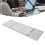 3 Folding Bluetooth Keyboard with Touchpad, 63 Keys, 10m Range, Silver White 6