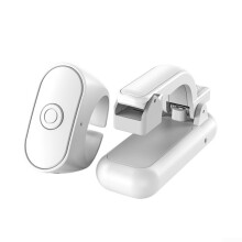 Portable Remote Control Page Clicker for Ereader 2.4GHz Wireless Handsfree Page Turn 10m Range TypeC Charge White