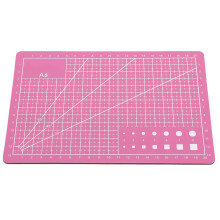 A5 Self Healing Cutting Mat Pink Durable PVC for Sewing Quilting Crafts and DIY Projects