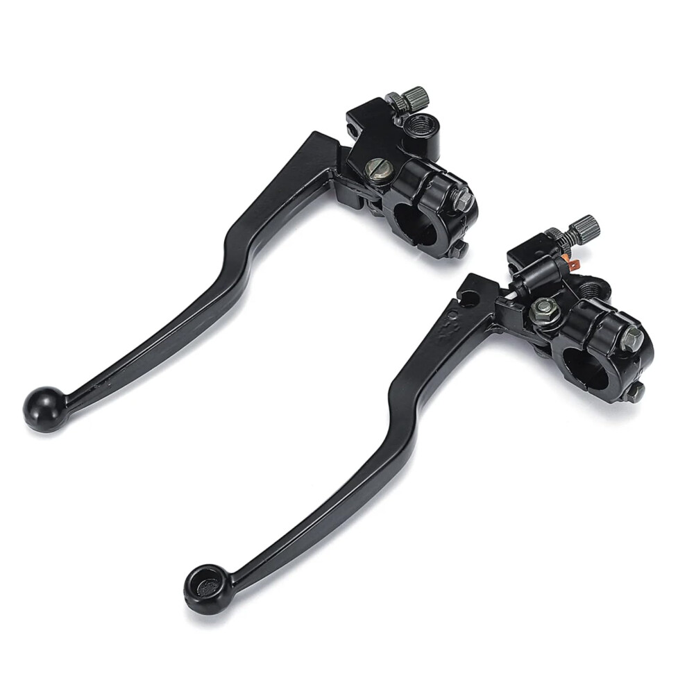 Aluminum Motorcycle Brake Clutch Levers Set Durable Alloy For Honda Cg125 Black 9199774989022