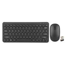 Ensemble clavier et souris sans fil rétro mignons, Plug and Play, récepteur USB 2,4 GHz pour une expérience de frappe fluide et souris
