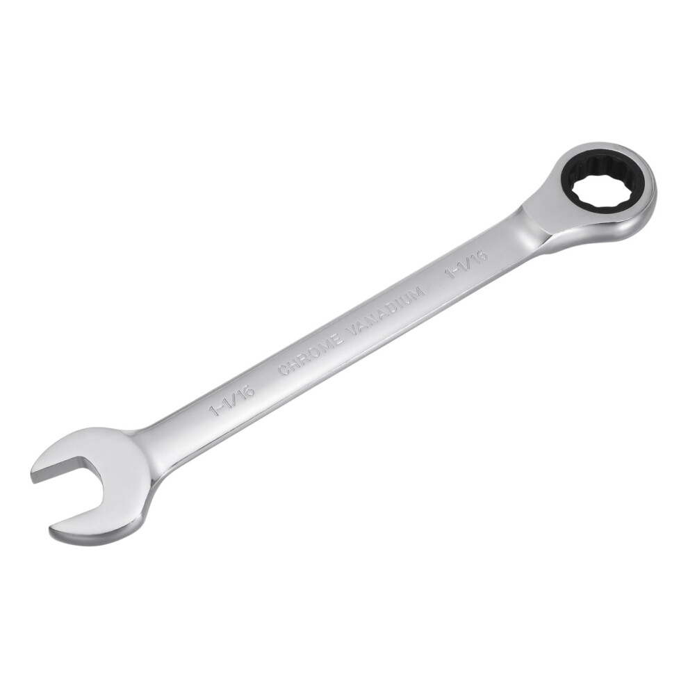 11/16 Inch Ratcheting Combination Wrench Sae 72Tooth 12Point Box End Spanner Tools Crv 9382693255396