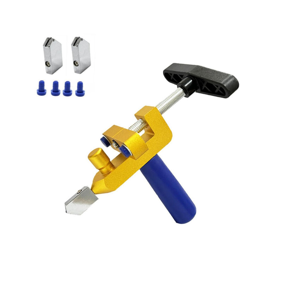 2 In 1 Glass Tile Cutter Tool Kit Metal Tile Cutter Hand Tool For Home Diy Glass Mirror Ceramic Tile Glazed Tiles Gold 9382693124869
