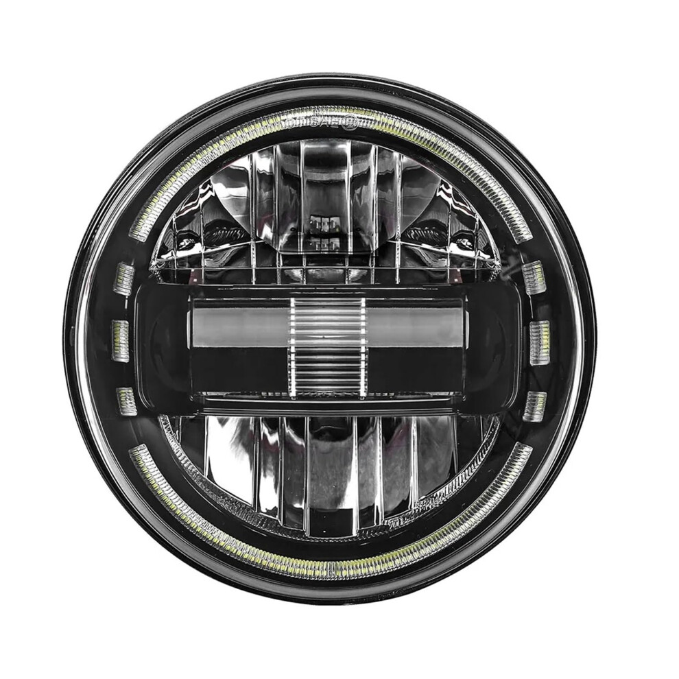 Headlights Assembly 7Inch Led Projection Headlight For Touring Fatboy Heritage Softail Slim Deluxe 20122016 Black 9199774990004