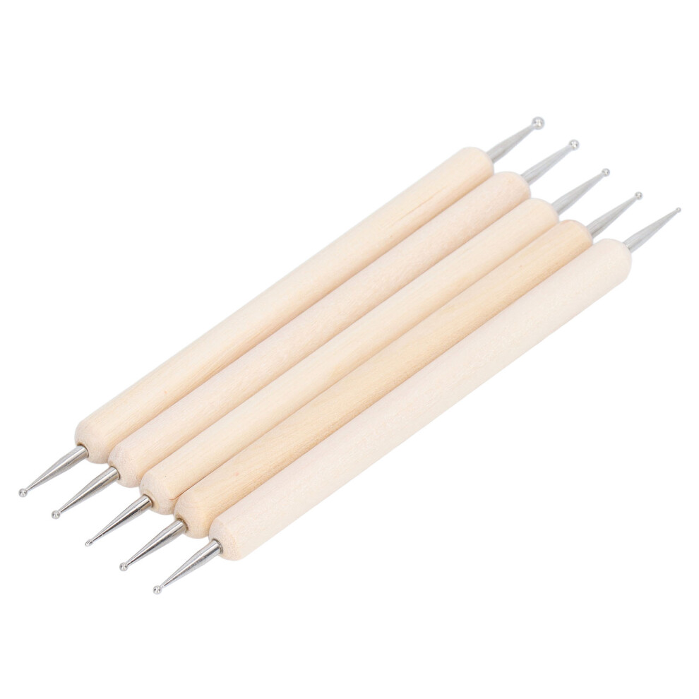 Premium 5Pcs Wooden Art Stylus Set With Double Tips For Tracing & Embossing 9441375155871