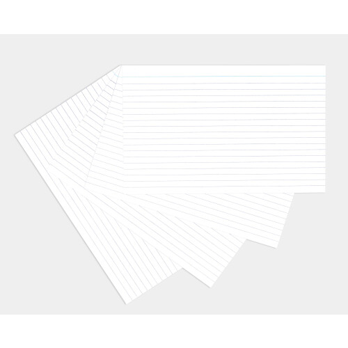 Silvine 8x5" White Record Cards - Lined with Headline, 100 Cards per Pack. Ref 585W ( 2