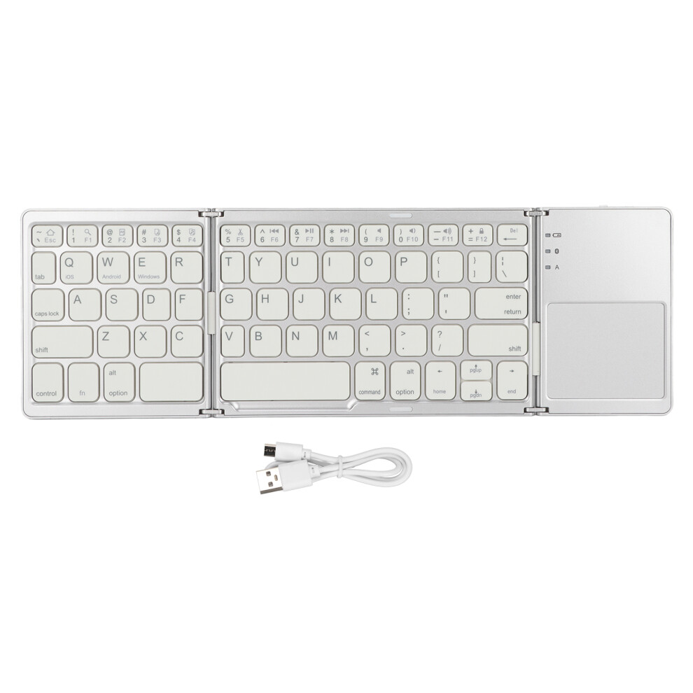 Foldable Bluetooth Keyboard With Touchpad, Ultra Slim Pocket Folding Keyboard Sensitive Touchpad Rechargeable Wireless Portable Keyboard For Ipad 9358999210285