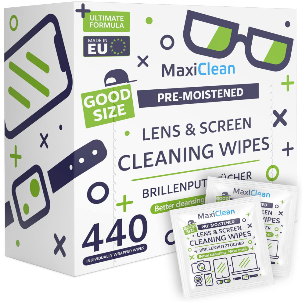 Pavo 440 Premium Eye Glasses Cleaning Wipes Streak-Free Lens And Spectacle Cleaner, Indivi