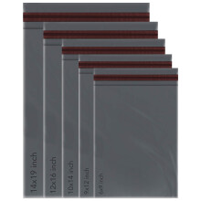 50 Mixed Grey Mailing Poly Postal Self Seal Bags 5 Sizes 10 from Each iSOUL Small to