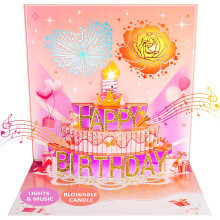 Birthday Cards, Pop up MUSIC&LIGHTS Birthday Greet