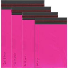 100 Mixed Mailing Poly Postal Self Seal Bags 4 Sizes 25 from Each iSOUL Small to Larg