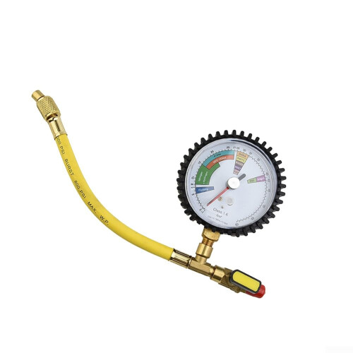 Compression Gauges, Brass Nitrogen Pressure Tester, HVAC Systems, Spherical Valve Design, Central AC Compatible 1