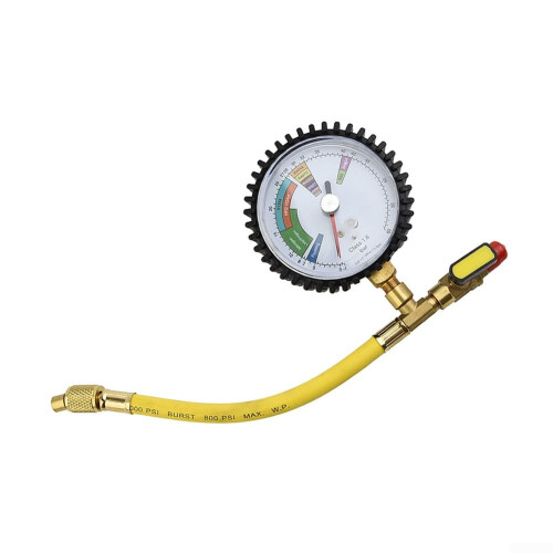 Compression Gauges, Brass Nitrogen Pressure Tester, HVAC Systems, Spherical Valve Design, Central AC Compatible 2