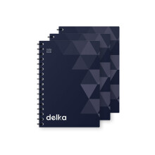 delka A5 Wirebound Notebooks, Ruled Pages, Durable Spiral Binding, Premium Quality Pa