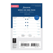 Filofax Pocket week per page English 2026 diary 26