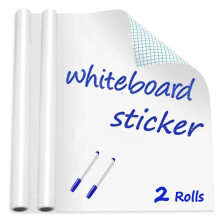 Whiteboard Paper Sticker Roll 44 x 200cm (17.3" X 78.7") DIY Self-Adhesive Dry Erase
