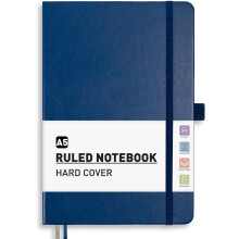 PYNEX A5 Lined Diary Notebook, Leather Journal for Women and Men, Hardcover, 200 Page