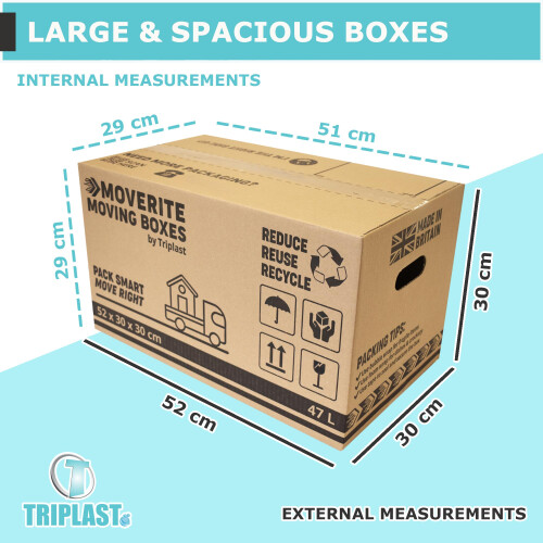 MoveRite Large Strong Cardboard Moving Boxes – Pac 1
