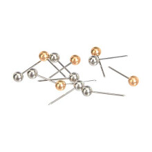 Amazon Basics Map Push Pins, Plastic Head, Steel Point, Gold & Silver, 100-Count