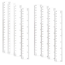 8 Pack 20cm Clear Plastic Shatter Resistant Metric Transparent Straight Measuring Rul