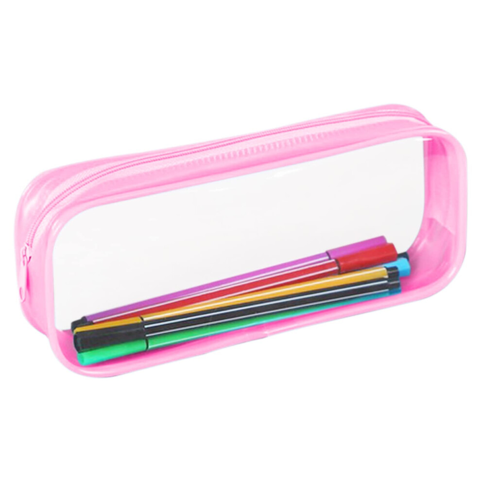 Uk Greetings Cheerymagic Clear Pencil Bag, Clear Exam Pencil Case, Waterproof Pvc Zippered Comesti