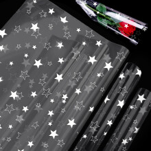 ADQUATOR 5m80cm White Star Hamper Wrapping Cellop