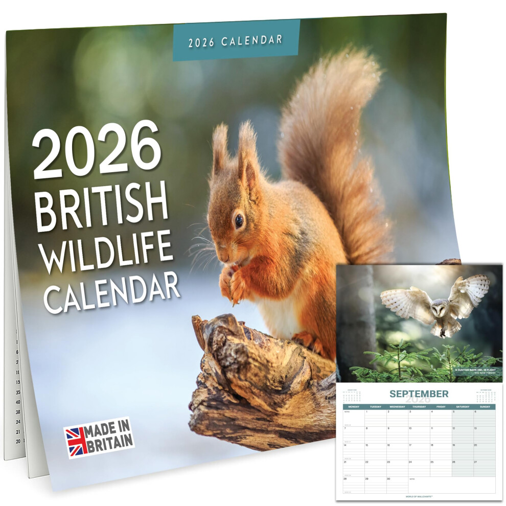 Calendar 2026 – UK British Wildlife – 2026 UK Cale