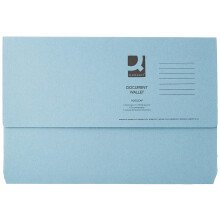 Q-Connect Document Wallet Foolscap Blue (Pack of 50) KF23011
