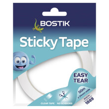 Bostik Sticky Tape Clear - 24mm x 50m - Adhesive Tape - Ideal for Gift Wrapping - Eas