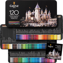 Castle Art Supplies 120 Colouring Pencils Set | Quality Soft Core Coloured Pencils fo