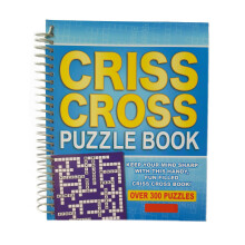 WF Graham Criss Cross Crossword Puzzle Book - Spiral Bound Brain Teasers Travel Puzzl