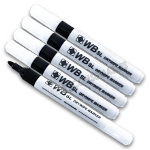 WB Pack of 50 Black Ink SL Whiteboard Flipchart Marker Pens. Drywipe. Brand: WB, Tip: