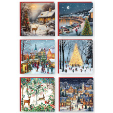 Charity Christmas Cards 2025 Pack of 12/24/48 | Multipack Xmas Cards for Family, Frie