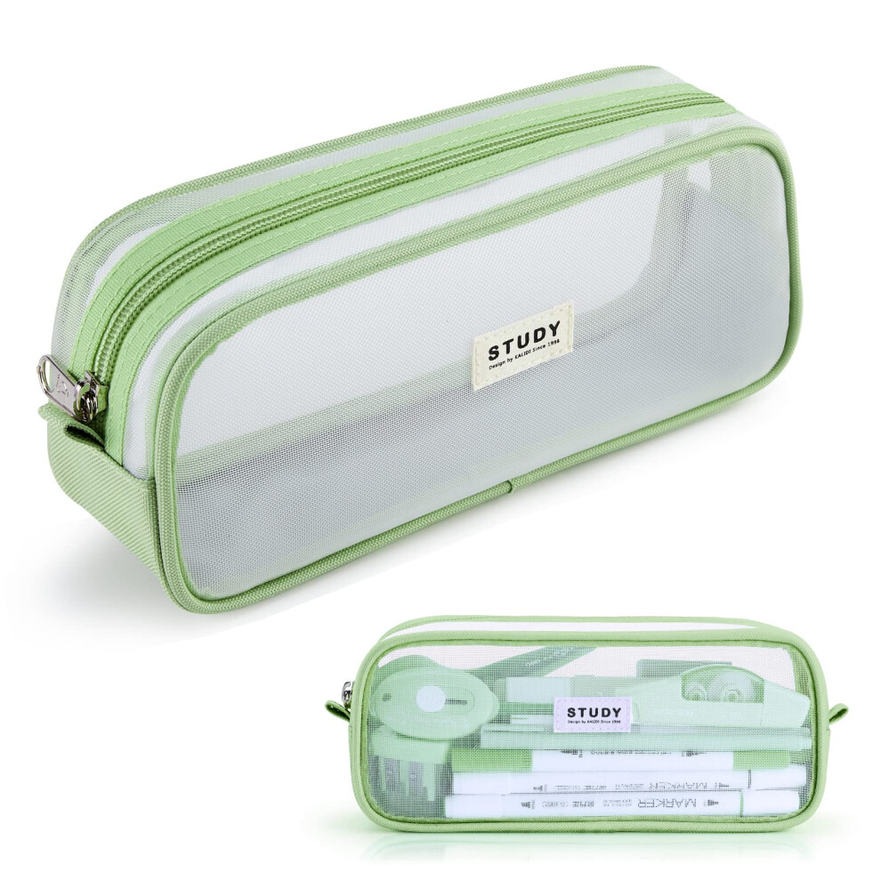 Whatook Kalidi Clear Pencil Case Large Pen Bag Stationery Pouch Cosmestic Make Up Bag For Stu