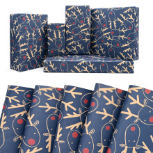 50x70cm Christmas Wrapping Paper,DXTXTJ 5 Pack Recyclable Wrapping Paper Christmas Bu