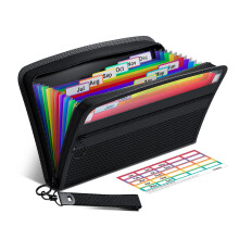 ThinkTex Receipt Coupon Organiser, 12 Pockets Small Accordion File Organiser, Junior