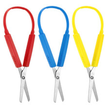 Loop Scissors 3Pcs Adaptive Design Scissor 14cm Colorful Handle Self-Opening Safety S