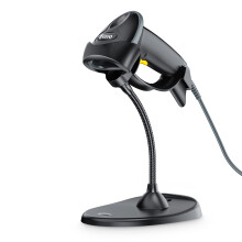 Eyoyo Handheld 2D Barcode Scanner with Gooseneck Stand, Automatic USB Wired QR Code S