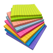 4 in x 4 in Lined Sticky Notes for Post,8 Bright Colors Self-Stick Notes, 48 Sheets P