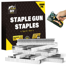 SOL 5000pk Staple Gun Staples Type 53-8mm – Heavy-Duty Galvanised Staples for Upholst